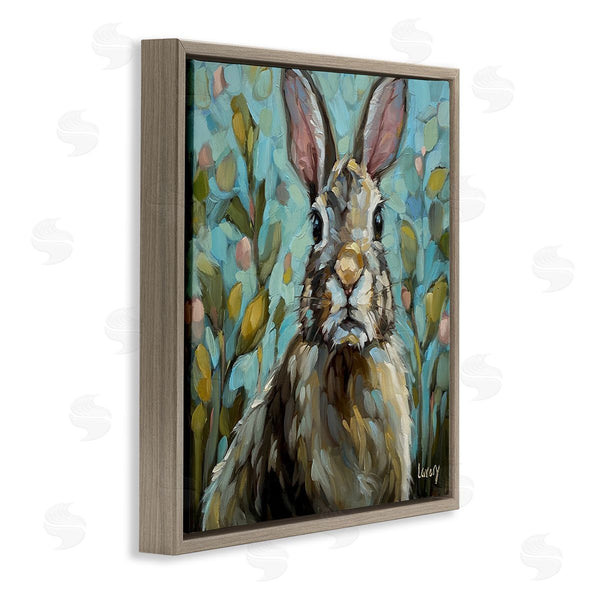 Stupell Industries Andrea Lavery | Rabbit Portrait Botanical Blooms Wall Art