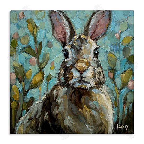stupell industries Andrea Lavery | Rabbit Portrait Botanical Blooms Wall Art