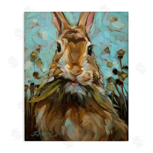 stupell industries Andrea Lavery | Wildlife Rabbit Eating Grass Wall Art