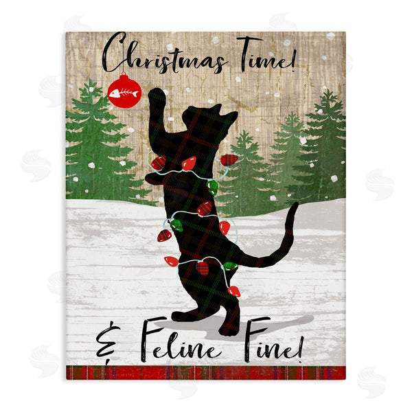 stupell industries Andrea Tachiera | Christmas Time & Feline Fine