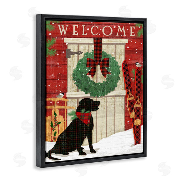 Stupell Industries Andrea Tachiera | Dog With Holiday Welcome