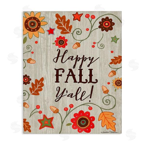 stupell industries Andrea Tachiera | Happy Fall Y'all Phrase Autumn County Border