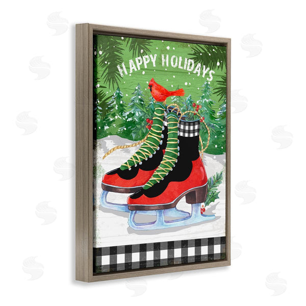 Stupell Industries Andrea Tachiera | Happy Holidays Ice Skates