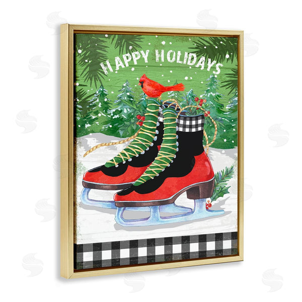 Stupell Industries Andrea Tachiera | Happy Holidays Ice Skates