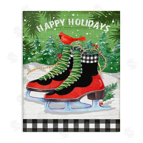 stupell industries Andrea Tachiera | Happy Holidays Ice Skates