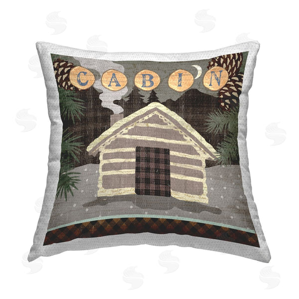 Stupell Industries Andrea Tachiera | Rustic Plaid Lodge Printed Throw Pillow