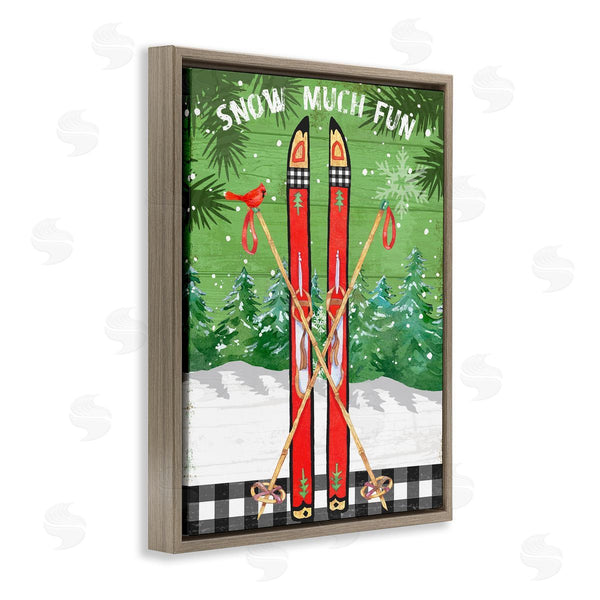 Stupell Industries Andrea Tachiera | Snow Much Fun Skis