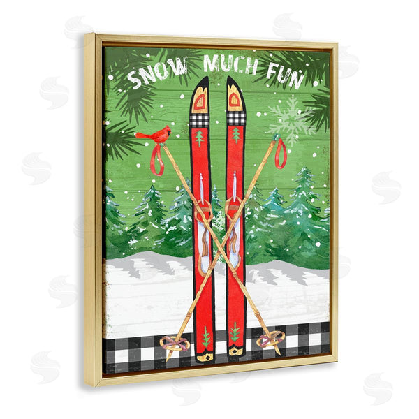 Stupell Industries Andrea Tachiera | Snow Much Fun Skis