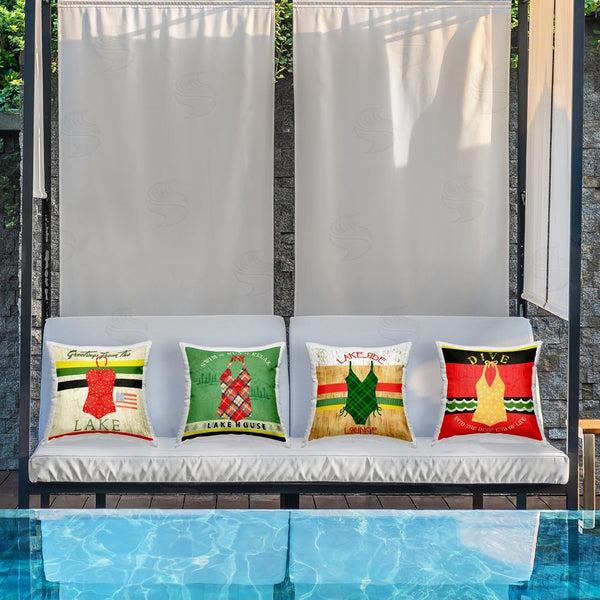 Stupell Industries Andrea Tachiera | Summer Swimsuit Phrases Printed Throw Pillow Set