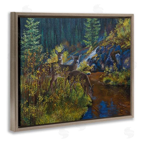 Stupell Industries Andrew Kiss | Deer Drinking From River Wall Art
