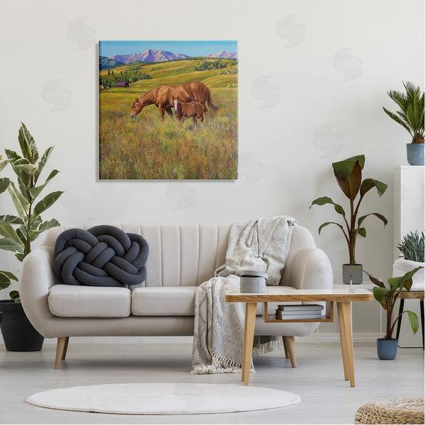 Stupell Industries Andrew Kiss | Horses Grazing In Meadow Wall Art