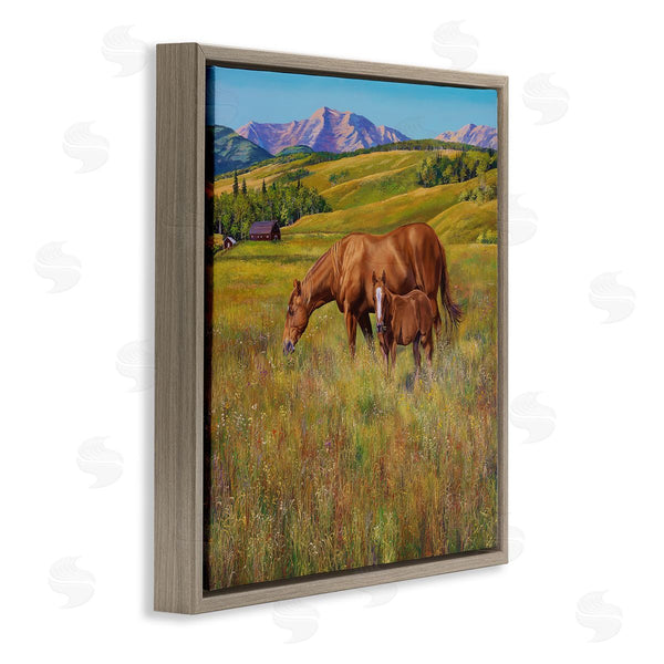 Stupell Industries Andrew Kiss | Horses Grazing In Meadow Wall Art