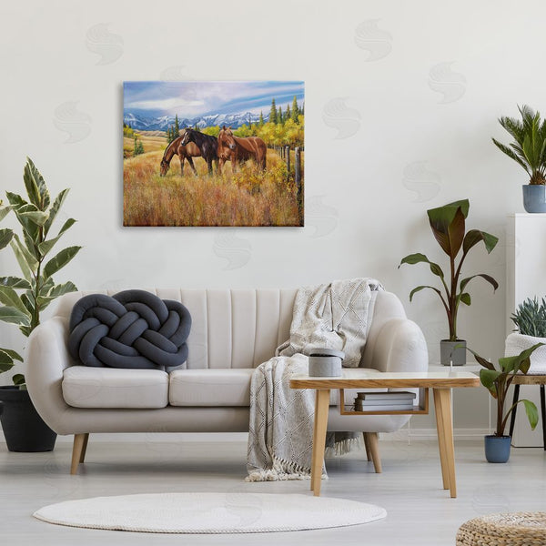 Stupell Industries Andrew Kiss | Horses In Country Pasture Wall Art