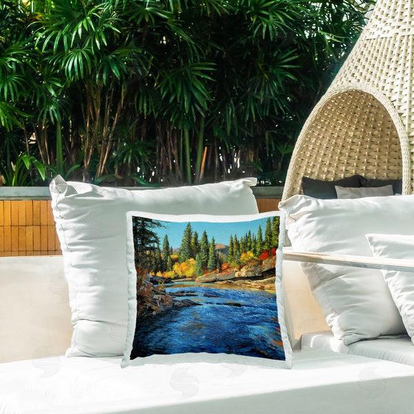 Stupell Industries Andrew Kiss | Morning Rushing River Printed Throw Pillow