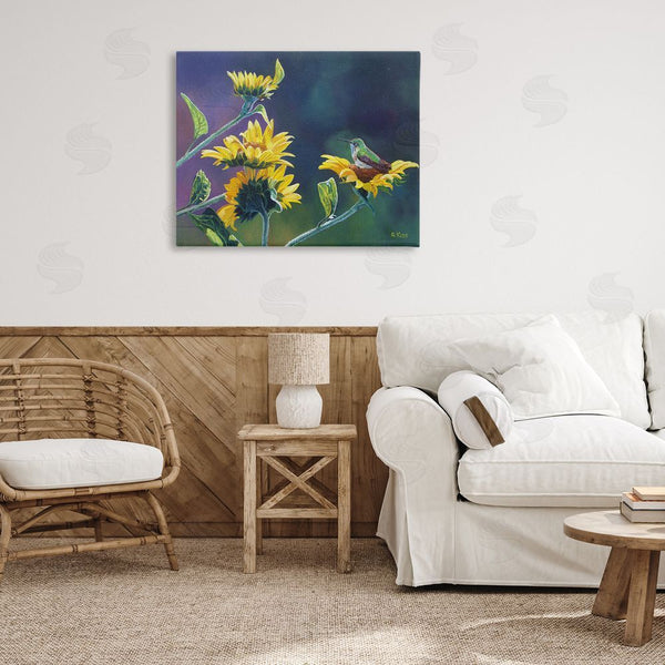 Stupell Industries Andrew Kiss | Resting Birds On Sunflowers Wall Art