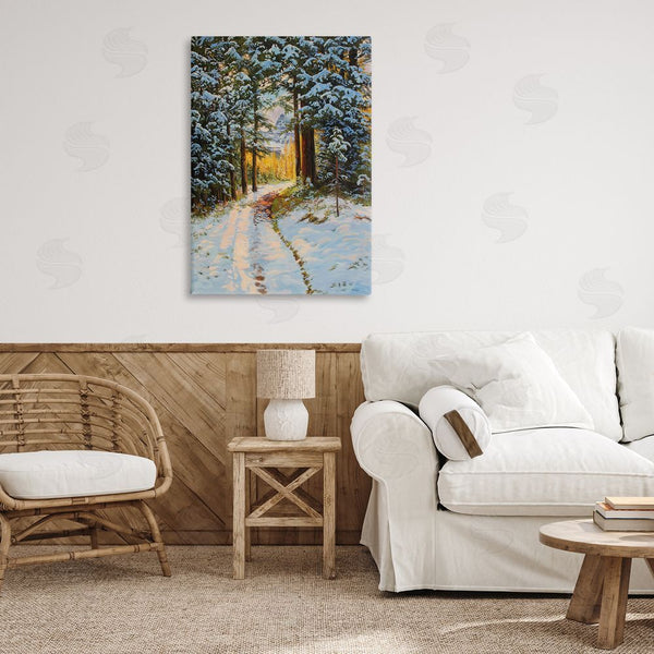 Stupell Industries Andrew Kiss | Snowy Forest Trail Wall Art