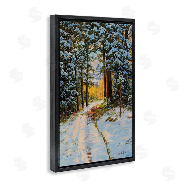 Stupell Industries Andrew Kiss | Snowy Forest Trail Wall Art