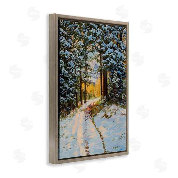 Stupell Industries Andrew Kiss | Snowy Forest Trail Wall Art