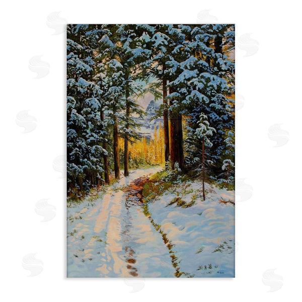 stupell industries Andrew Kiss | Snowy Forest Trail Wall Art