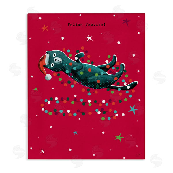stupell industries Andrew Thornton | Feline Festive Christmas Cat Wall Art