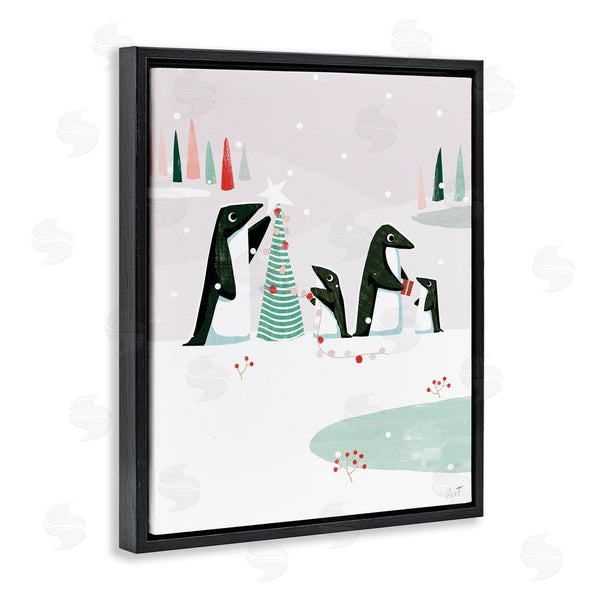 Stupell Industries Andrew Thornton | Penguins Decorating Christmas Tree Wall Art