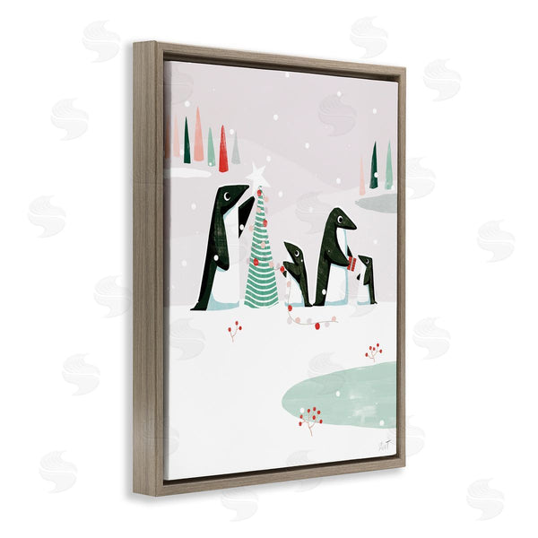 Stupell Industries Andrew Thornton | Penguins Decorating Christmas Tree Wall Art