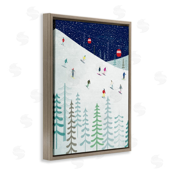 Stupell Industries Andrew Thornton | Skiing Night Sky Winter Slopes Wall Art