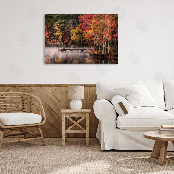 Stupell Industries Andy Amos | Autumn Dock Landscape Wall Art