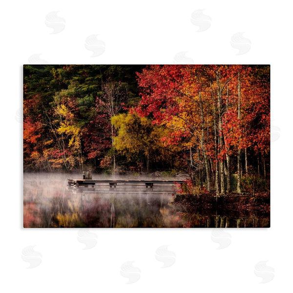 stupell industries Andy Amos | Autumn Dock Landscape Wall Art