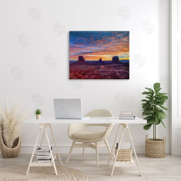 Stupell Industries Andy Crawford Photography | Mesa Buttes Desert Canyon Radiant Orange Sunset Wall Art