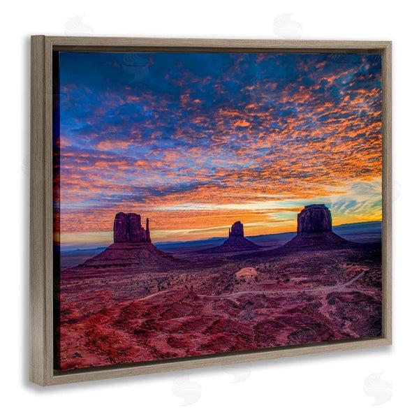 Stupell Industries Andy Crawford Photography | Mesa Buttes Desert Canyon Radiant Orange Sunset Wall Art