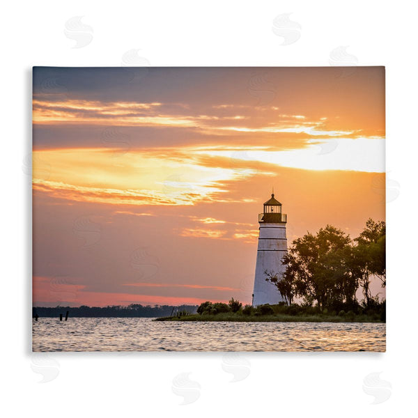 stupell industries Andy Crawford Photography | Nautical Lighthouse Sunset Horizon Wall Art