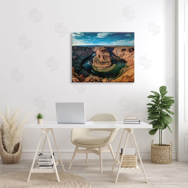 Stupell Industries Andy Crawford Photography | Red Canyon Mesa Cliffs Surrounding River Water Wall Art