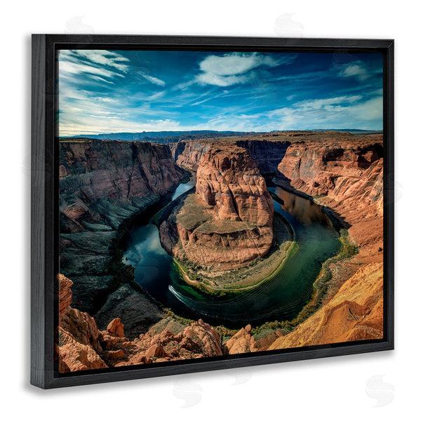 Stupell Industries Andy Crawford Photography | Red Canyon Mesa Cliffs Surrounding River Water Wall Art