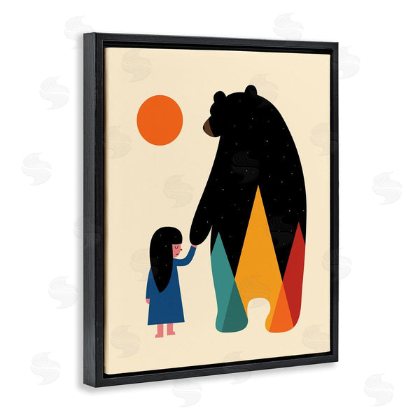 Stupell Industries Andy Westface | Bear & Girl Silhouette