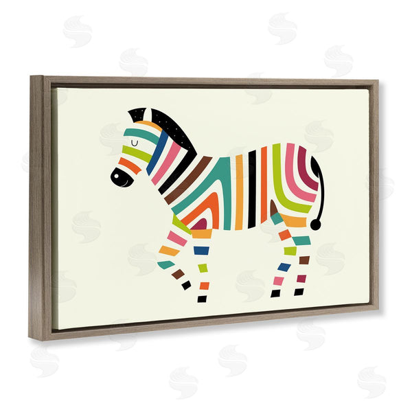 Stupell Industries Andy Westface | Bright Hued Zebra Stripes