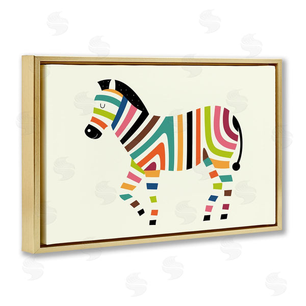 Stupell Industries Andy Westface | Bright Hued Zebra Stripes