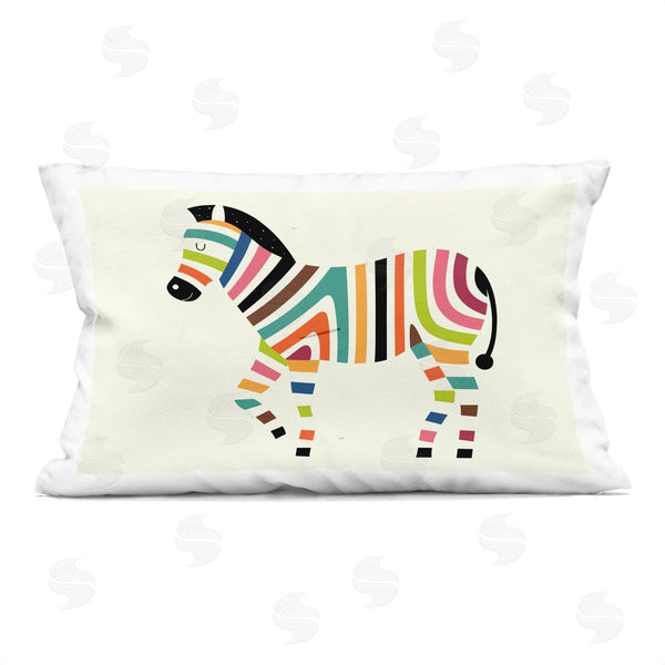 stupell industries Andy Westface | Bright Hued Zebra Stripes Printed Throw Pillow