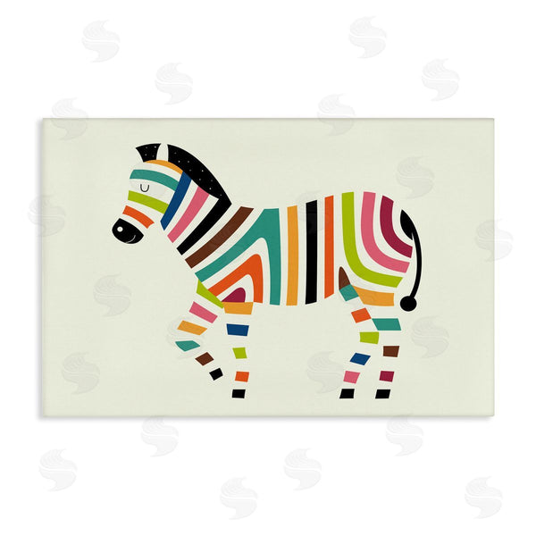 stupell industries Andy Westface | Bright Hued Zebra Stripes