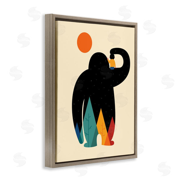 Stupell Industries Andy Westface | Creature & Boy Silhouette