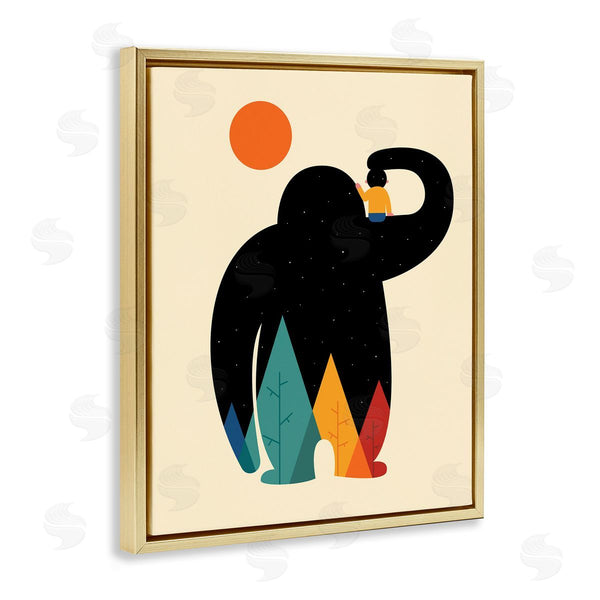 Stupell Industries Andy Westface | Creature & Boy Silhouette