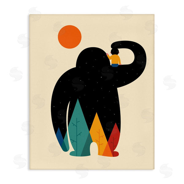 Stupell Industries Andy Westface | Creature & Boy Silhouette