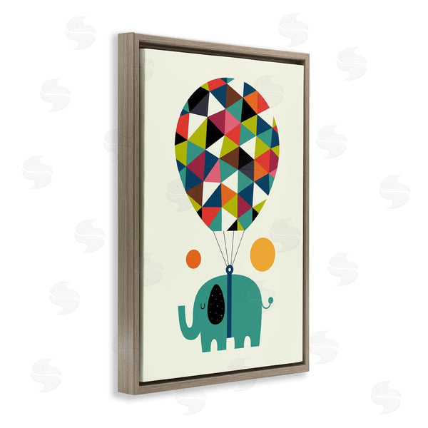 Stupell Industries Andy Westface | Elephant With Geometric Balloon