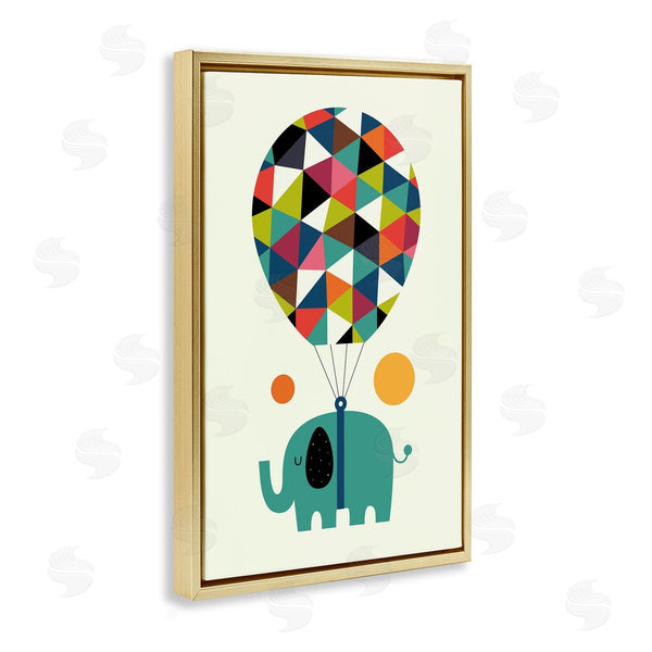 Stupell Industries Andy Westface | Elephant With Geometric Balloon