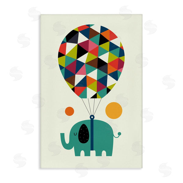 stupell industries Andy Westface | Elephant with Geometric Balloon