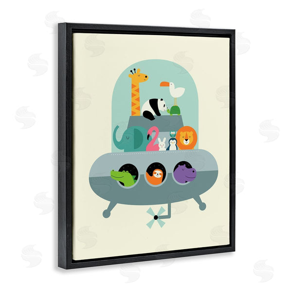 Stupell Industries Andy Westface | Jungle Animals In Spaceship