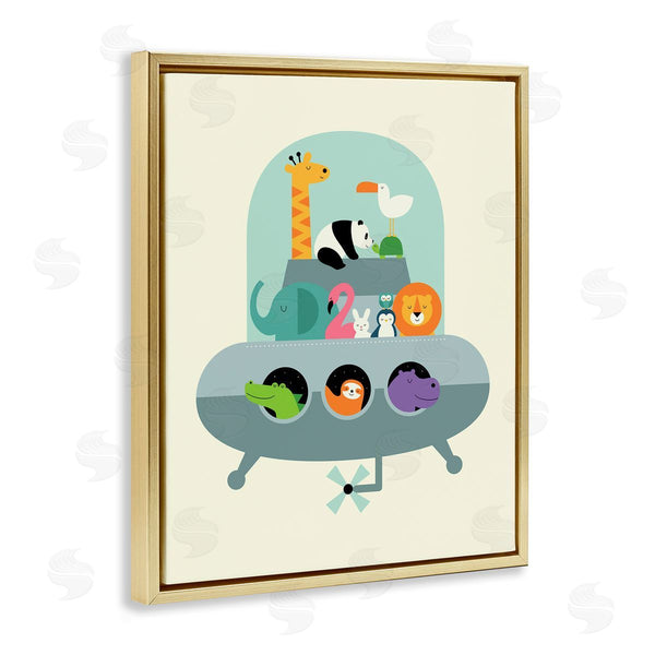 Stupell Industries Andy Westface | Jungle Animals In Spaceship