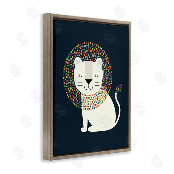 Stupell Industries Andy Westface | Lion With Speckled Mane