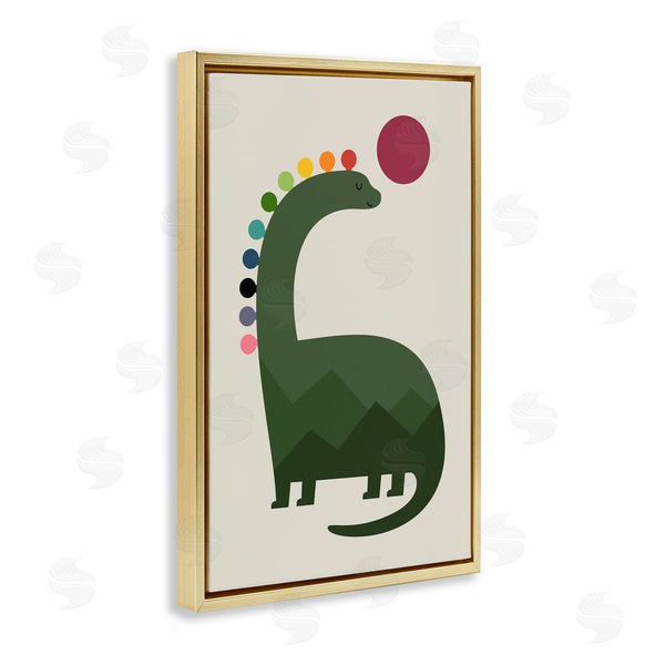 Stupell Industries Andy Westface | Minimal Rainbow Dinosaur