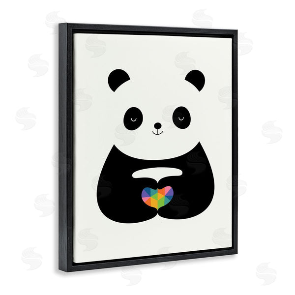 Stupell Industries Andy Westface | Panda & Geometric Heart
